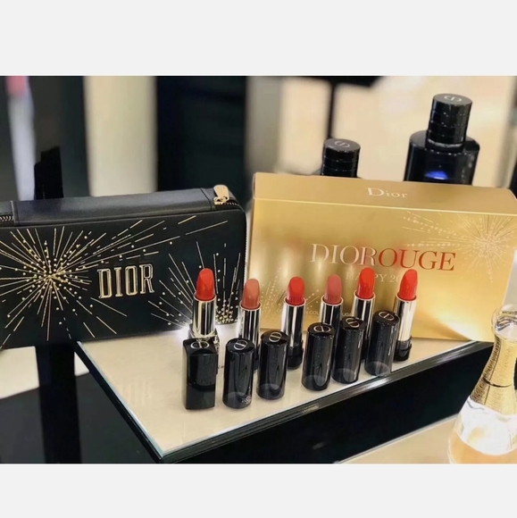 Dior Rouge 2019 6 Lipstick Case Clutch Set NIB - Picture 3 of 5